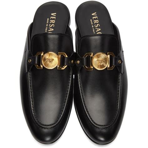 versace collection half slip on mens|versace slip on loafers.